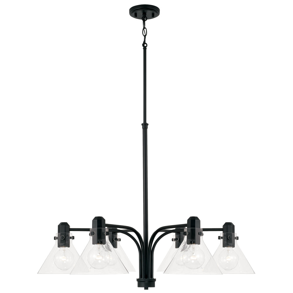 Capital Lighting - Six Light Chandelier - Greer - Matte Black- Union Lighting Luminaires Decor