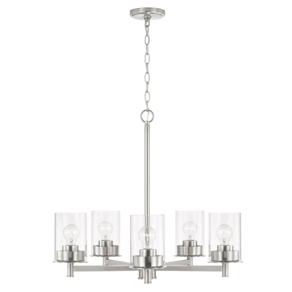 Capital Lighting - Five Light Chandelier - Mason - Brushed Nickel- Union Lighting Luminaires Decor
