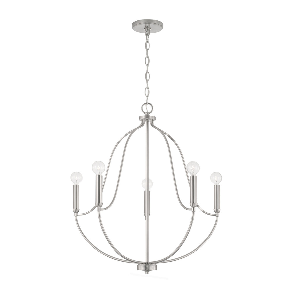 Capital Lighting - Five Light Chandelier - Madison - Brushed Nickel- Union Lighting Luminaires Decor