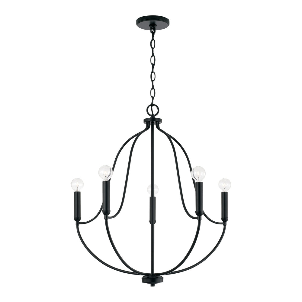 Capital Lighting - Five Light Chandelier - Madison - Matte Black- Union Lighting Luminaires Decor