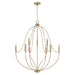 Capital Lighting - Nine Light Chandelier - Madison - Aged Brass- Union Lighting Luminaires Decor