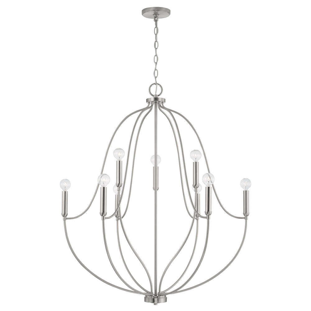 Capital Lighting - Nine Light Chandelier - Madison - Brushed Nickel- Union Lighting Luminaires Decor