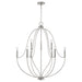 Capital Lighting - Nine Light Chandelier - Madison - Brushed Nickel- Union Lighting Luminaires Decor