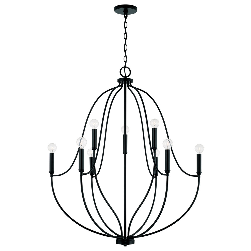 Capital Lighting - Nine Light Chandelier - Madison - Matte Black- Union Lighting Luminaires Decor