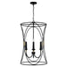 Capital Lighting - Four Light Foyer Pendant - Amara - Matte Black with Brass- Union Lighting Luminaires Decor