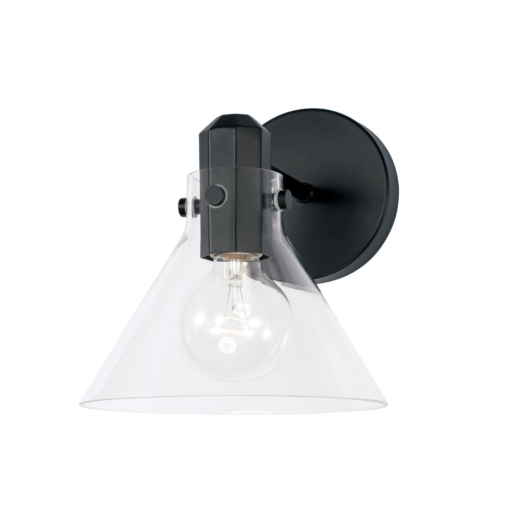 Capital Lighting - One Light Wall Sconce - Greer - Matte Black- Union Lighting Luminaires Decor