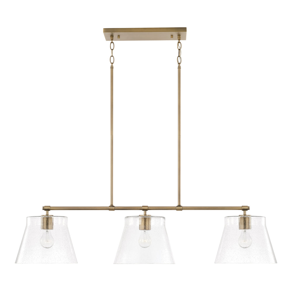 Capital Lighting - Three Light Island Pendant - Baker - Aged Brass- Union Lighting Luminaires Decor