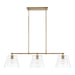 Capital Lighting - Three Light Island Pendant - Baker - Aged Brass- Union Lighting Luminaires Decor