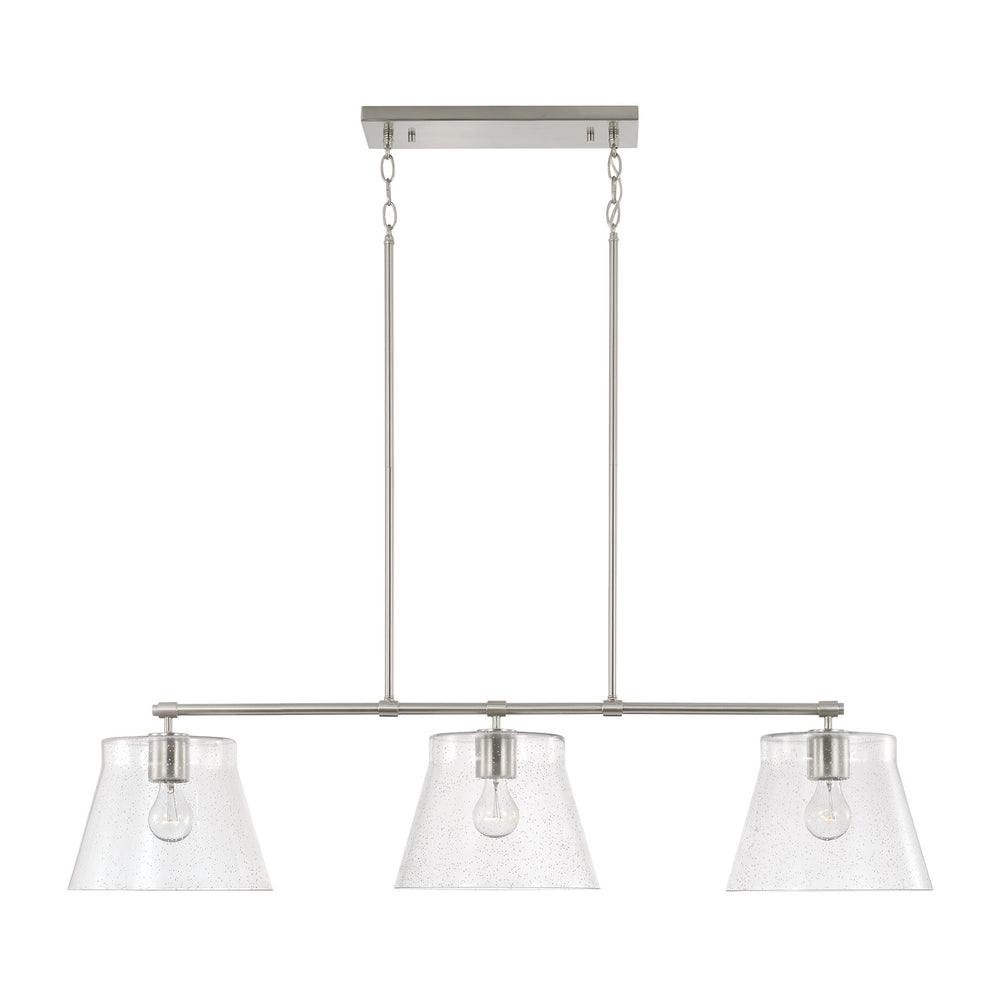 Capital Lighting - Three Light Island Pendant - Baker - Brushed Nickel- Union Lighting Luminaires Decor