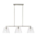 Capital Lighting - Three Light Island Pendant - Baker - Brushed Nickel- Union Lighting Luminaires Decor