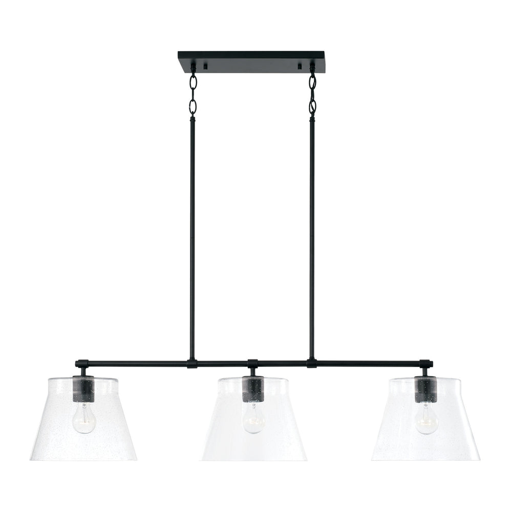 Capital Lighting - Three Light Island Pendant - Baker - Matte Black- Union Lighting Luminaires Decor