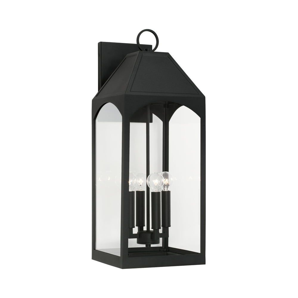 Capital Lighting - Four Light Outdoor Wall Lantern - Burton - Black- Union Lighting Luminaires Decor