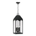 Capital Lighting - Four Light Outdoor Hanging Lantern - Burton - Black- Union Lighting Luminaires Decor