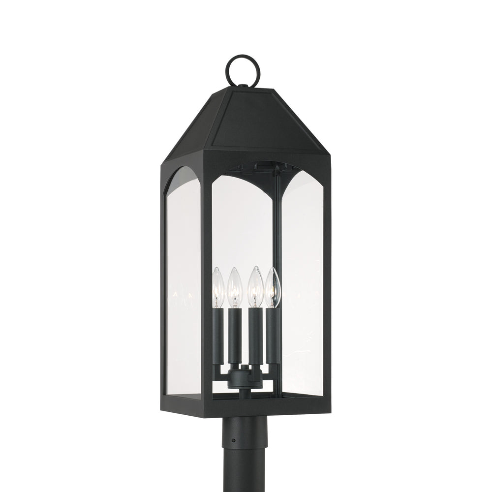 Capital Lighting - Four Light Outdoor Post Lantern - Burton - Black- Union Lighting Luminaires Decor