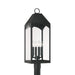 Capital Lighting - Four Light Outdoor Post Lantern - Burton - Black- Union Lighting Luminaires Decor