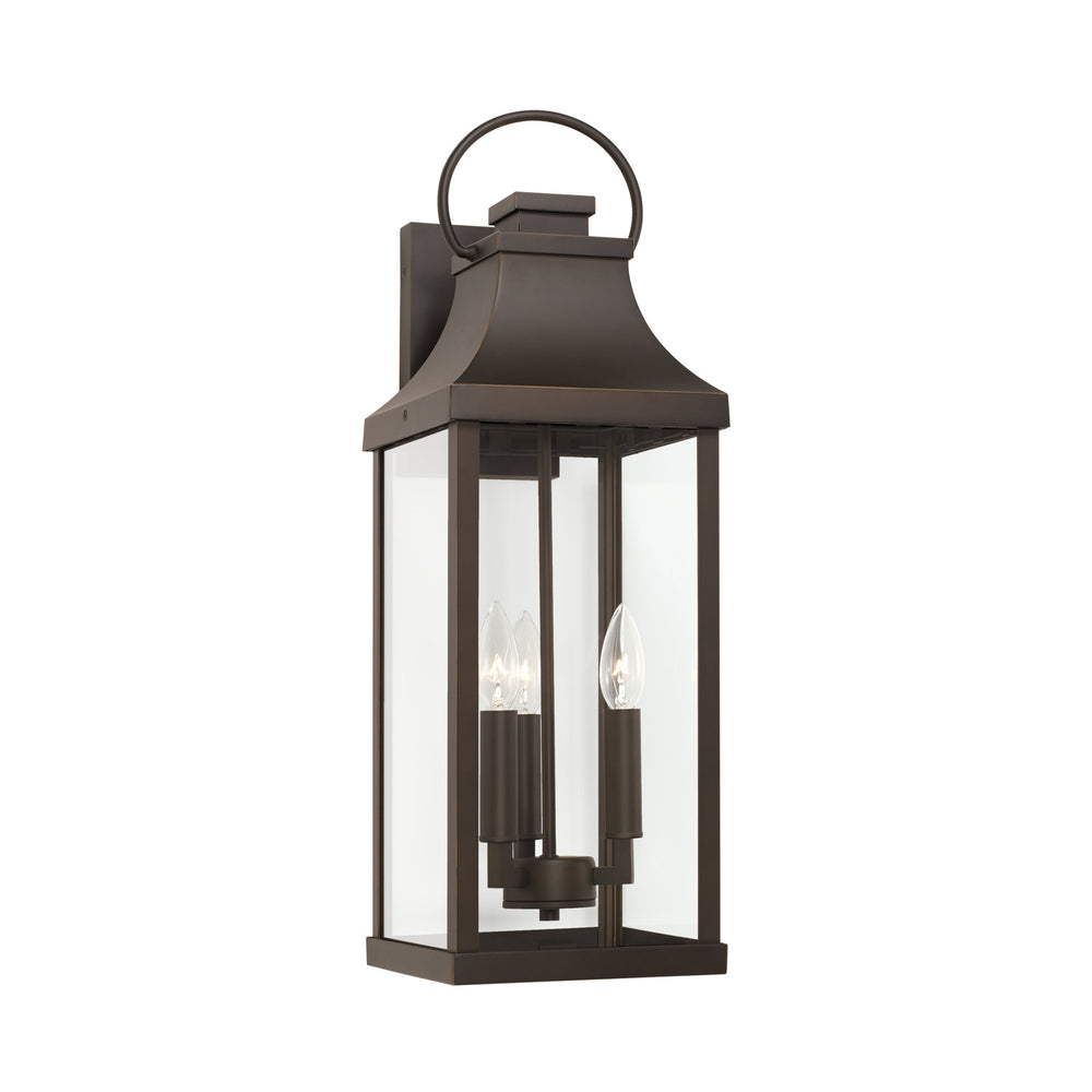Capital Lighting - Three Light Outdoor Wall Lantern - Bradford - Oiled Bronze- Union Lighting Luminaires Decor