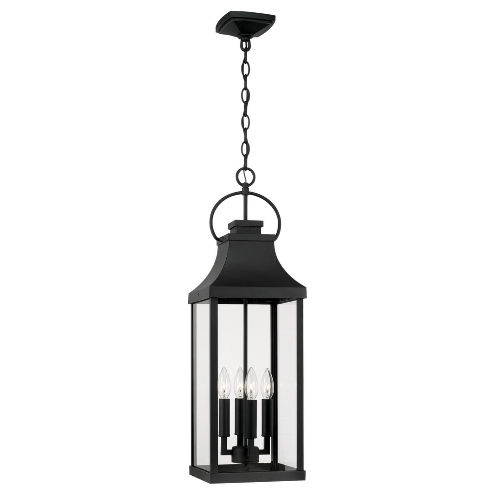 Capital Lighting - Four Light Outdoor Hanging Lantern - Bradford - Black- Union Lighting Luminaires Decor