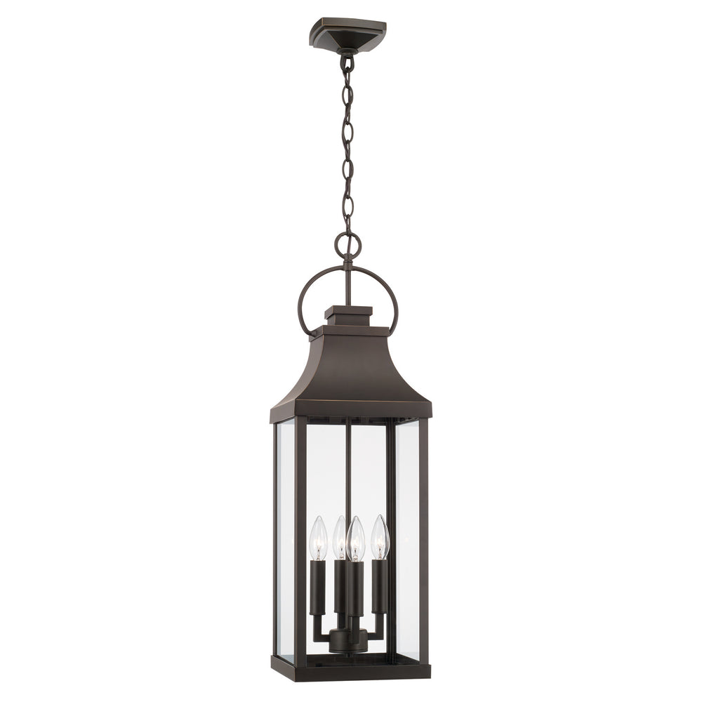 Capital Lighting - Four Light Outdoor Hanging Lantern - Bradford - Oiled Bronze- Union Lighting Luminaires Decor