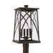Capital Lighting - Four Light Outdoor Post Lantern - Marshall - Oiled Bronze- Union Lighting Luminaires Decor