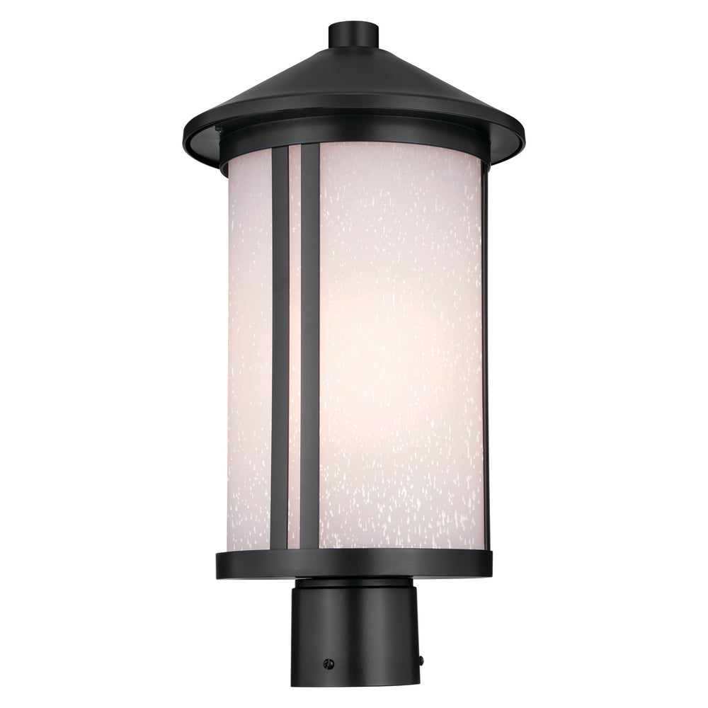 Kichler Canada - One Light Outdoor Post Lantern - Lombard - Black- Union Lighting Luminaires Decor