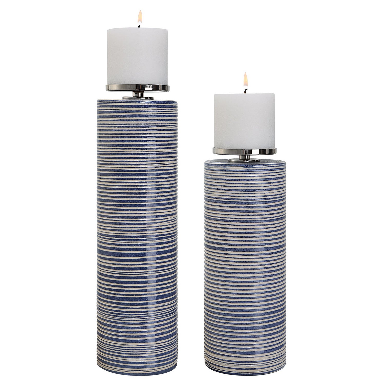 Uttermost - Candleholders, S/2 - Montauk - Polished Nickel- Union Lighting Luminaires Decor