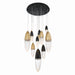 Eurofase Canada - 12 Light Chandelier - Ecrou - Mixed Black / Brass- Union Lighting Luminaires Decor