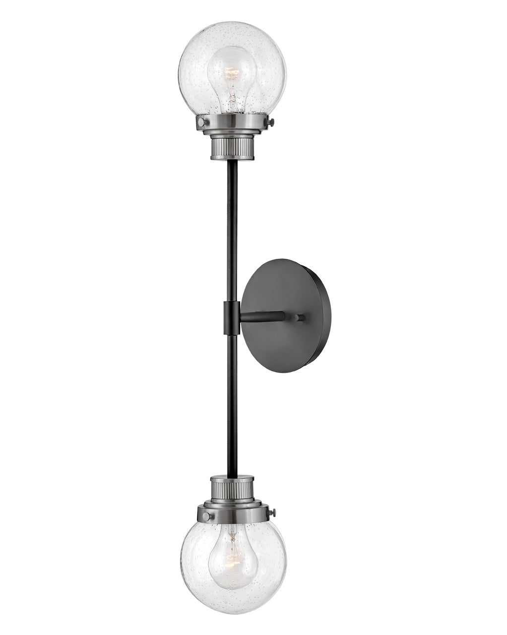 Hinkley Canada - LED Wall Sconce - Poppy - Black with Brushed Nickel accents- Union Lighting Luminaires Decor