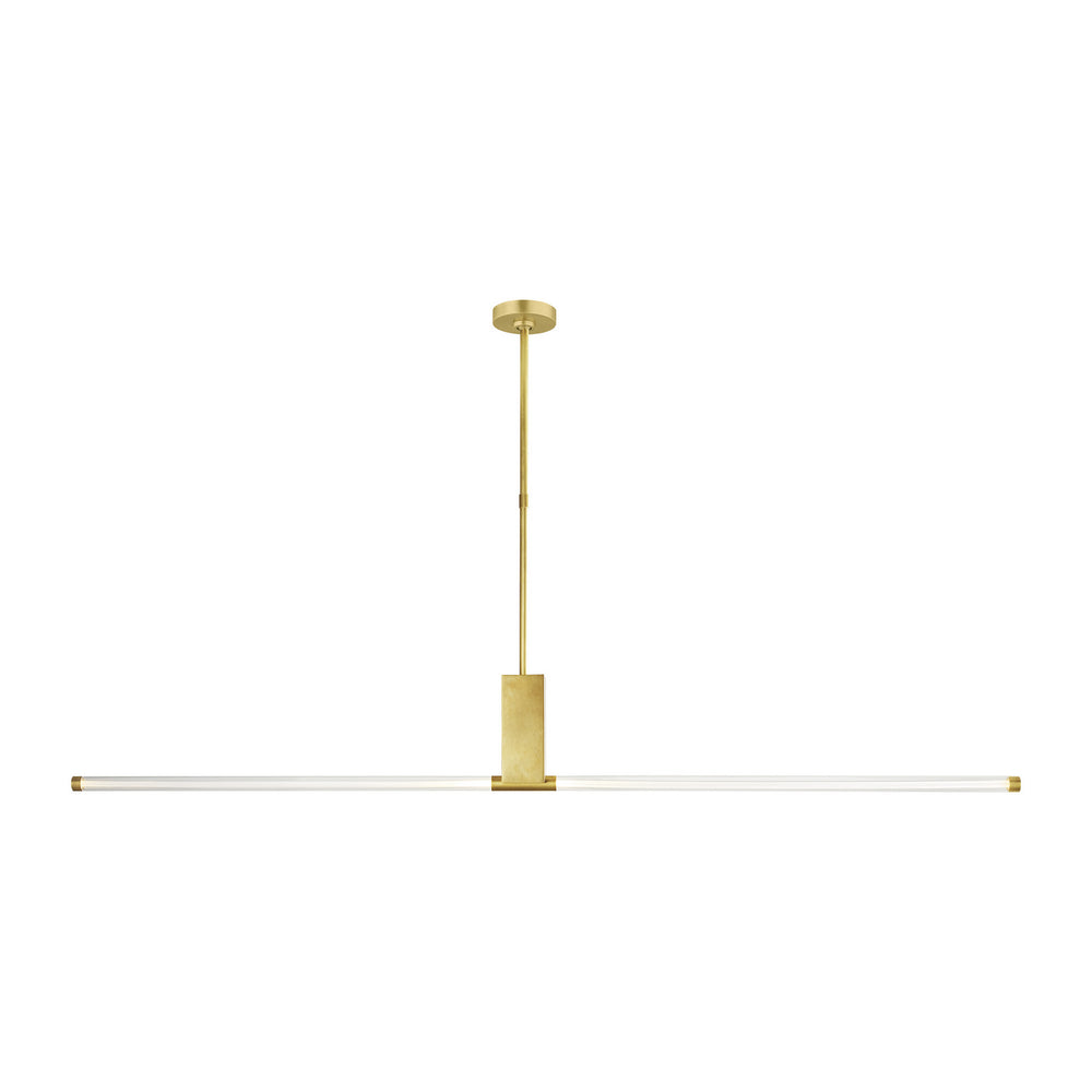 Visual Comfort Modern - LED Linear Suspension - Phobos - Natural Brass- Union Lighting Luminaires Decor