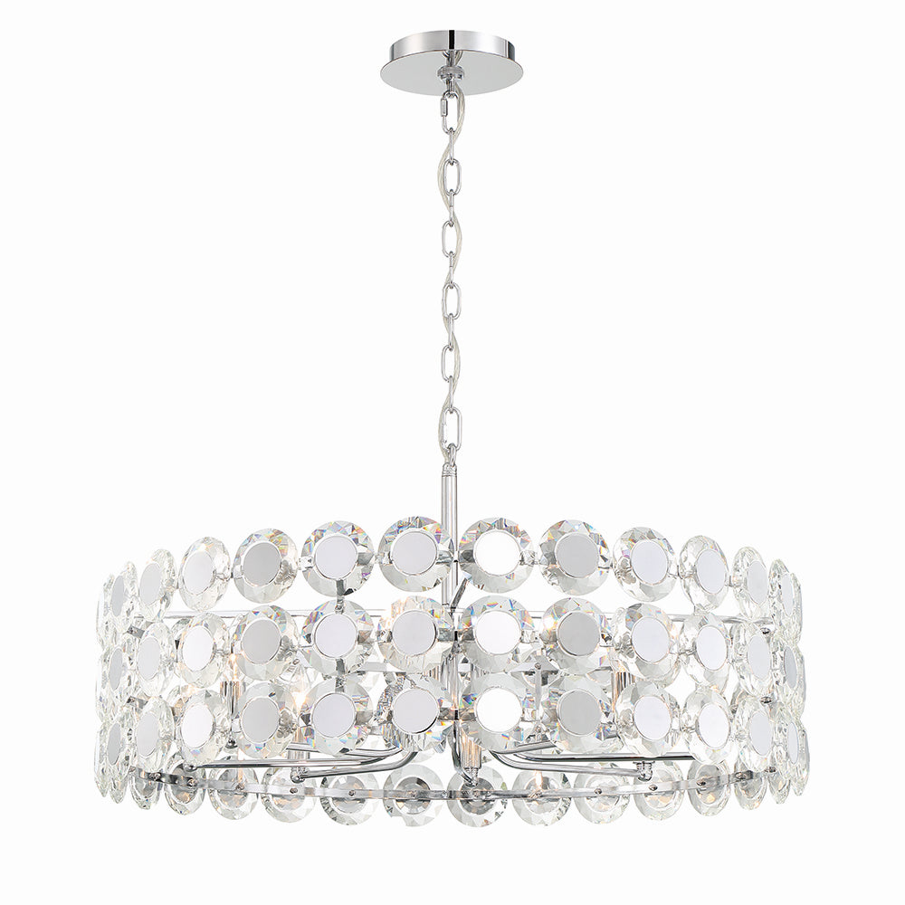 Eurofase Canada - Eight Light Chandelier - Perrene - Chrome- Union Lighting Luminaires Decor