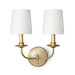 Regina Andrew - Two Light Wall Sconce - Fisher - Gold Leaf- Union Lighting Luminaires Decor