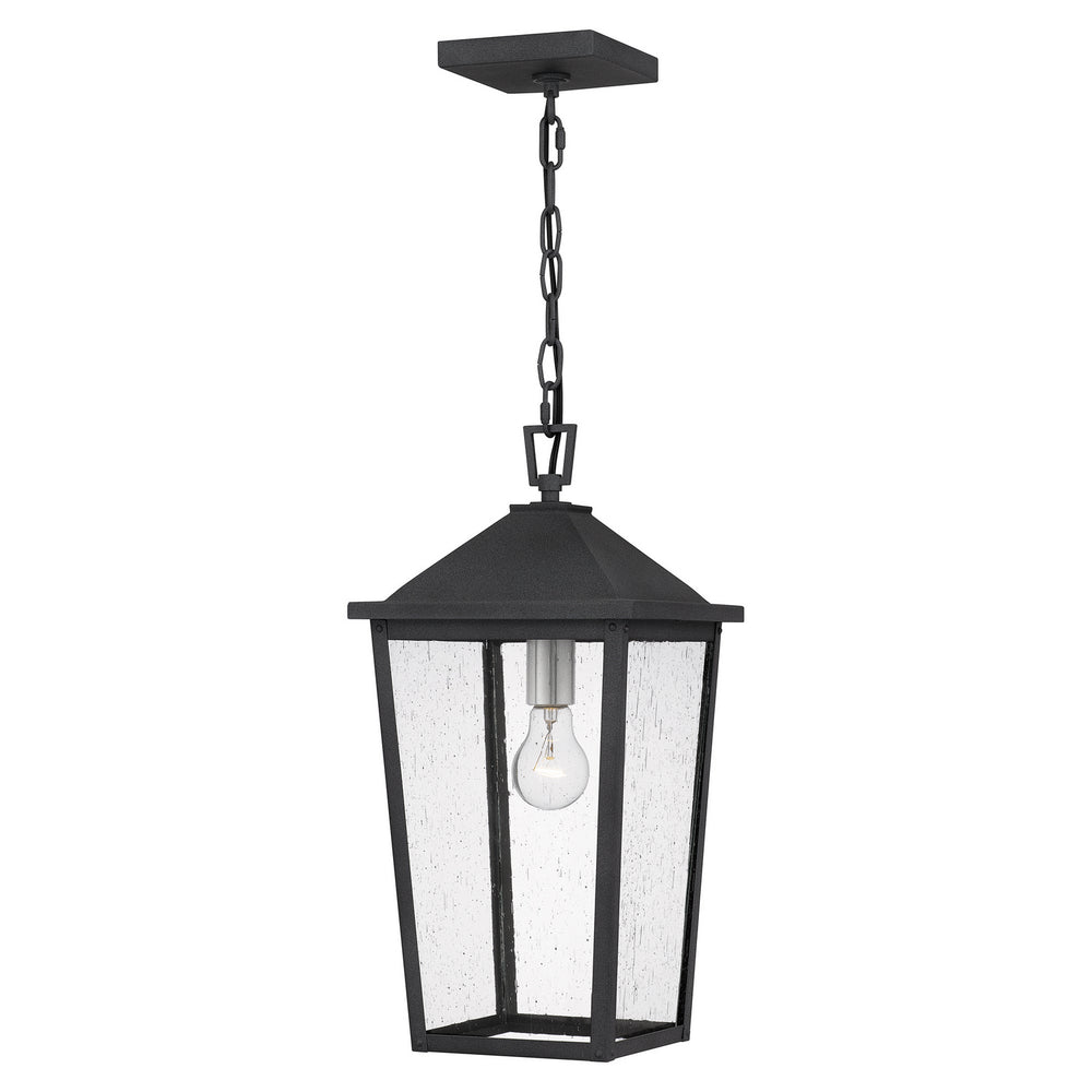 Quoizel - One Light Outdoor Hanging Lantern - Stoneleigh - Mottled Black- Union Lighting Luminaires Decor