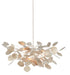 Currey and Company - Four Light Chandelier - Lunaria - Contemporary Silver Leaf- Union Lighting Luminaires Decor