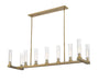 Z-Lite Canada - Nine Light Island Pendant - Beau - Rubbed Brass- Union Lighting Luminaires Decor