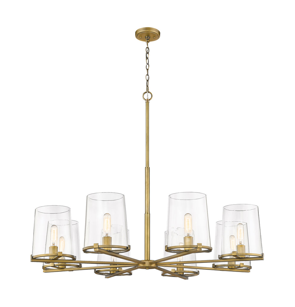 Z-Lite Canada - Eight Light Chandelier - Callista - Rubbed Brass- Union Lighting Luminaires Decor