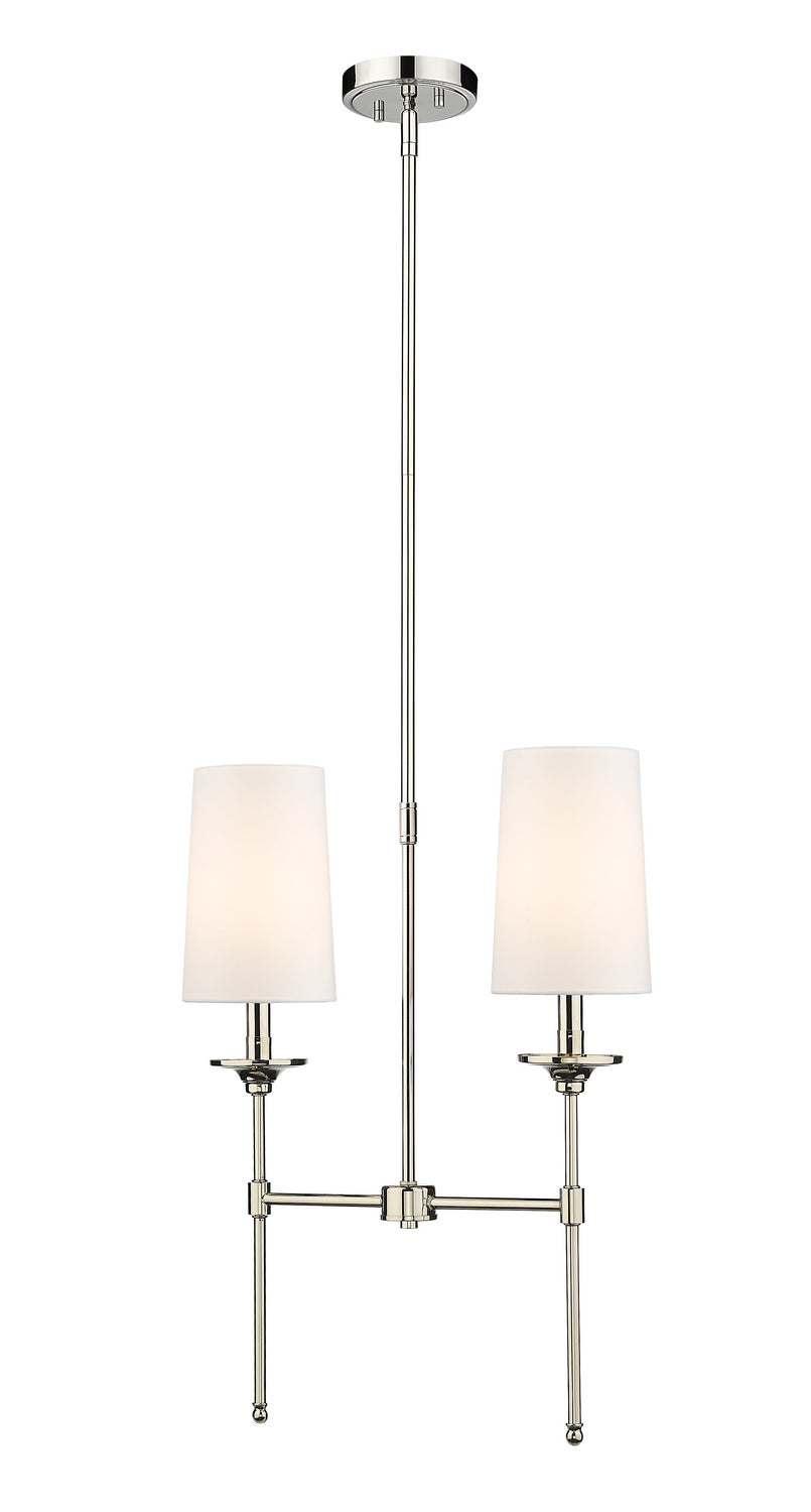 Z-Lite Canada - Two Light Island Pendant - Emily - Polished Nickel- Union Lighting Luminaires Decor