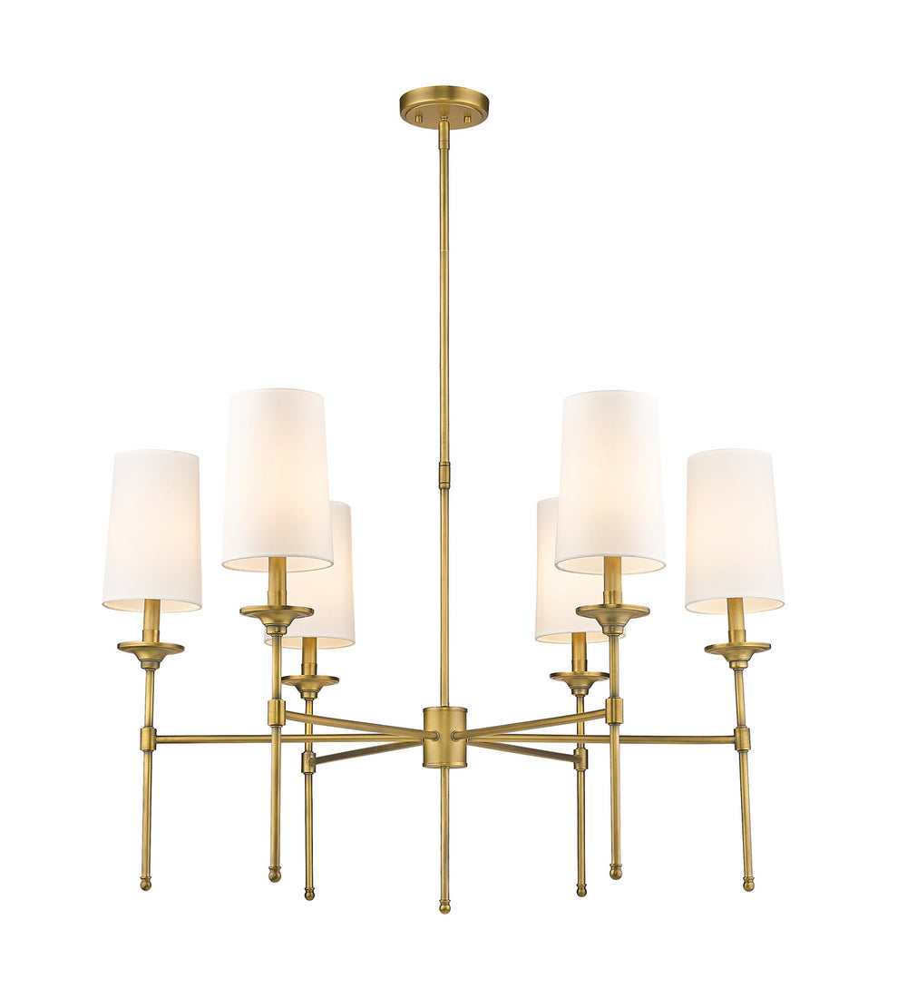 Z-Lite Canada - Six Light Chandelier - Emily - Rubbed Brass- Union Lighting Luminaires Decor