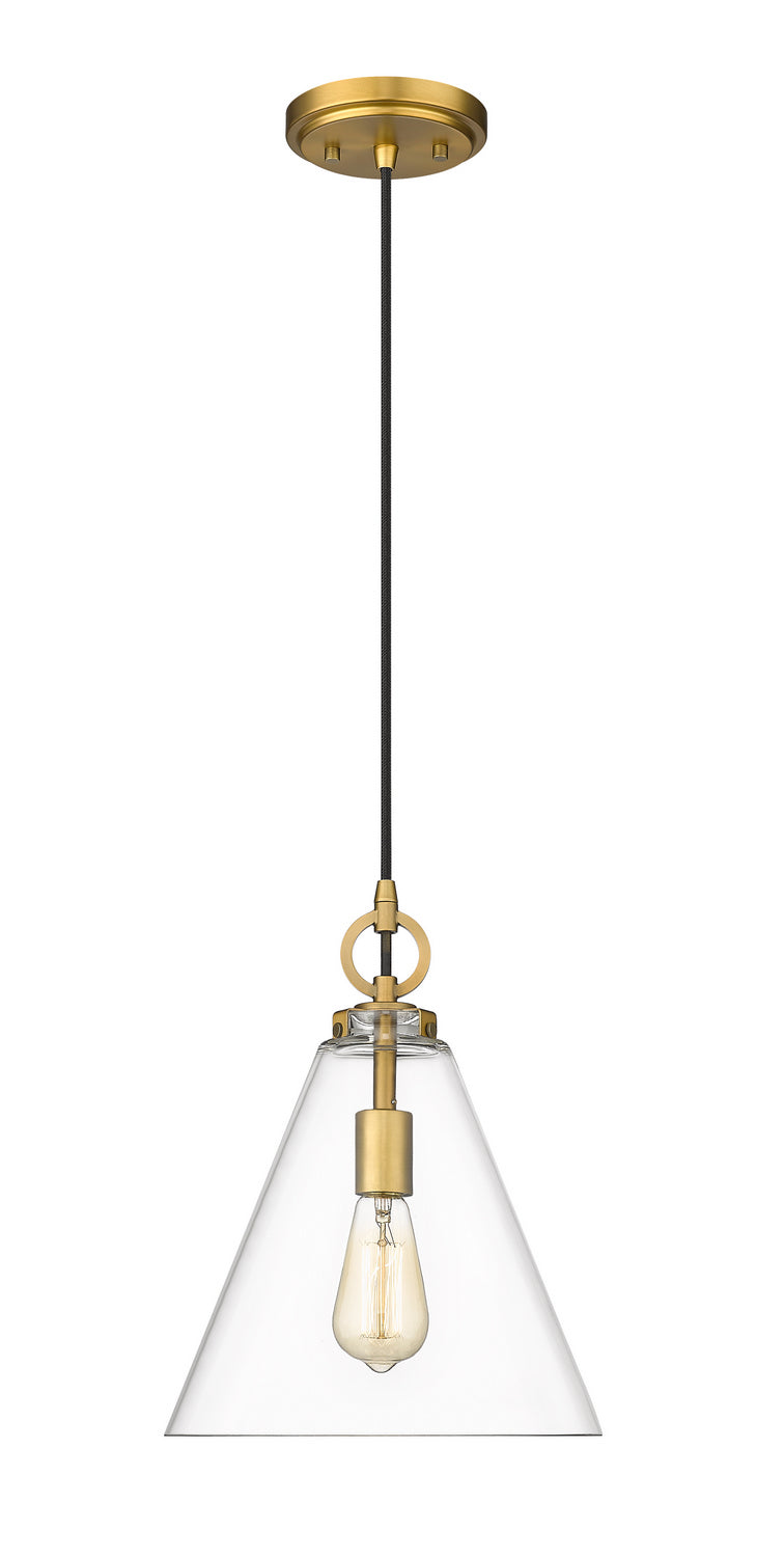 Z-Lite Canada - One Light Pendant - Harper - Rubbed Brass- Union Lighting Luminaires Decor