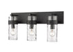 Z-Lite Canada - Three Light Vanity - Fontaine - Matte Black- Union Lighting Luminaires Decor