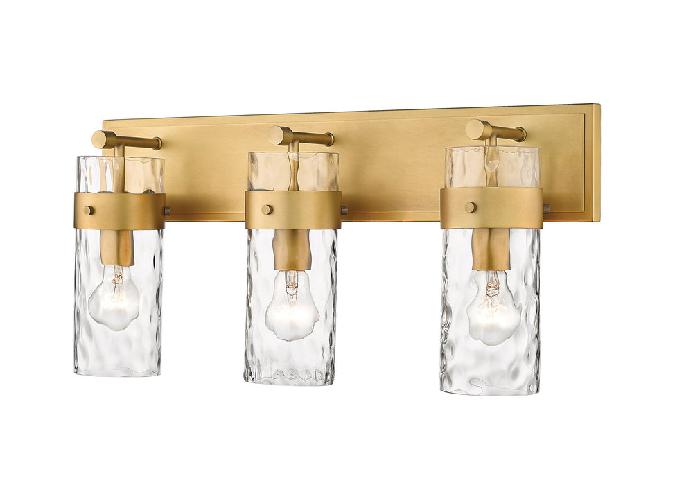 Z-Lite Canada - Three Light Vanity - Fontaine - Rubbed Brass- Union Lighting Luminaires Decor