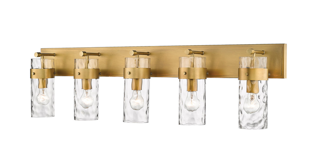 Z-Lite Canada - Five Light Vanity - Fontaine - Rubbed Brass- Union Lighting Luminaires Decor