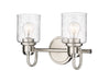 Z-Lite Canada - Two Light Vanity - Kinsley - Brushed Nickel- Union Lighting Luminaires Decor