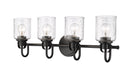 Z-Lite Canada - Four Light Vanity - Kinsley - Matte Black- Union Lighting Luminaires Decor