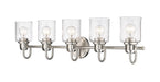 Z-Lite Canada - Five Light Vanity - Kinsley - Brushed Nickel- Union Lighting Luminaires Decor