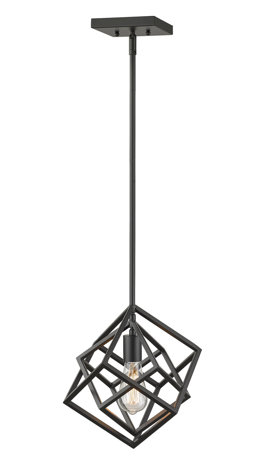 Z-Lite Canada - One Light Mini Pendant - Euclid - Matte Black- Union Lighting Luminaires Decor