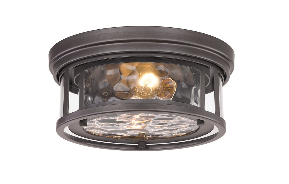 Z-Lite Canada - Two Light Flush Mount - Clarion - Bronze- Union Lighting Luminaires Decor