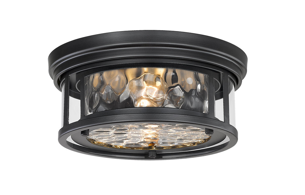 Z-Lite Canada - Two Light Flush Mount - Clarion - Matte Black- Union Lighting Luminaires Decor