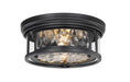 Z-Lite Canada - Two Light Flush Mount - Clarion - Matte Black- Union Lighting Luminaires Decor