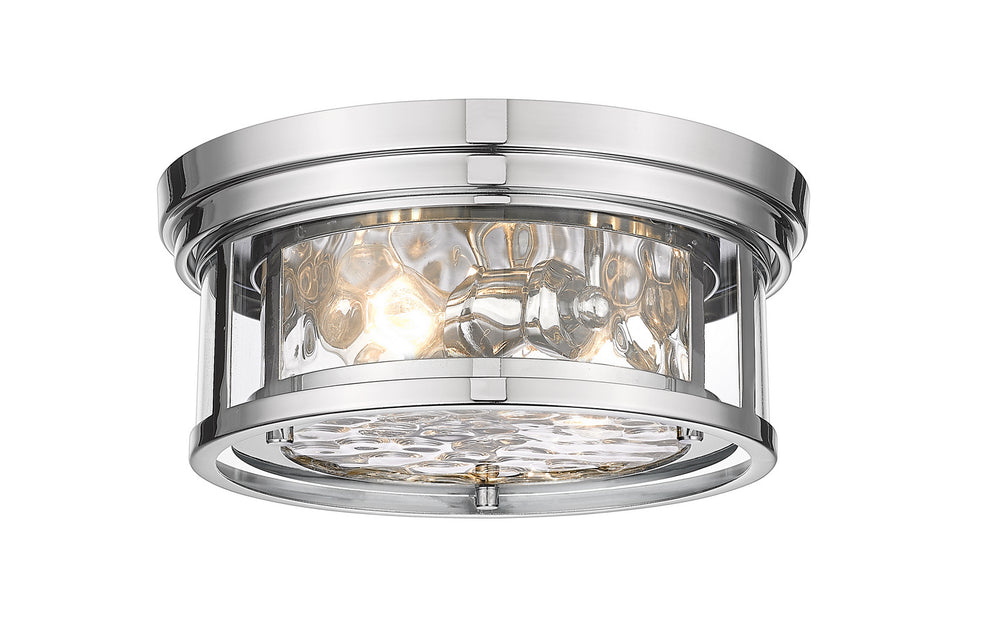 Z-Lite Canada - Two Light Flush Mount - Clarion - Polished Nickel- Union Lighting Luminaires Decor