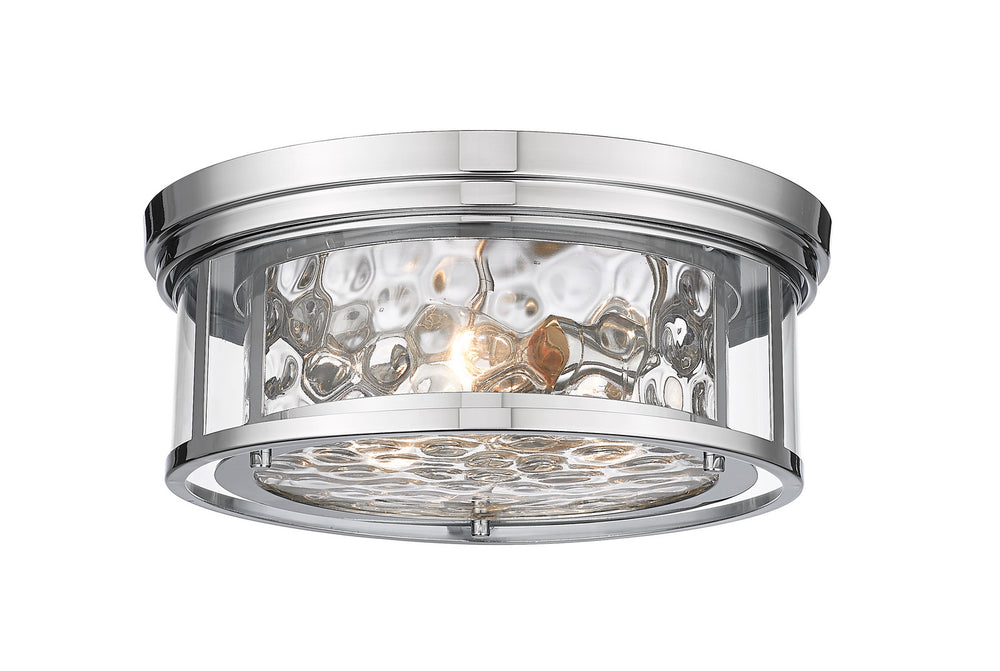 Z-Lite Canada - Three Light Flush Mount - Clarion - Polished Nickel- Union Lighting Luminaires Decor