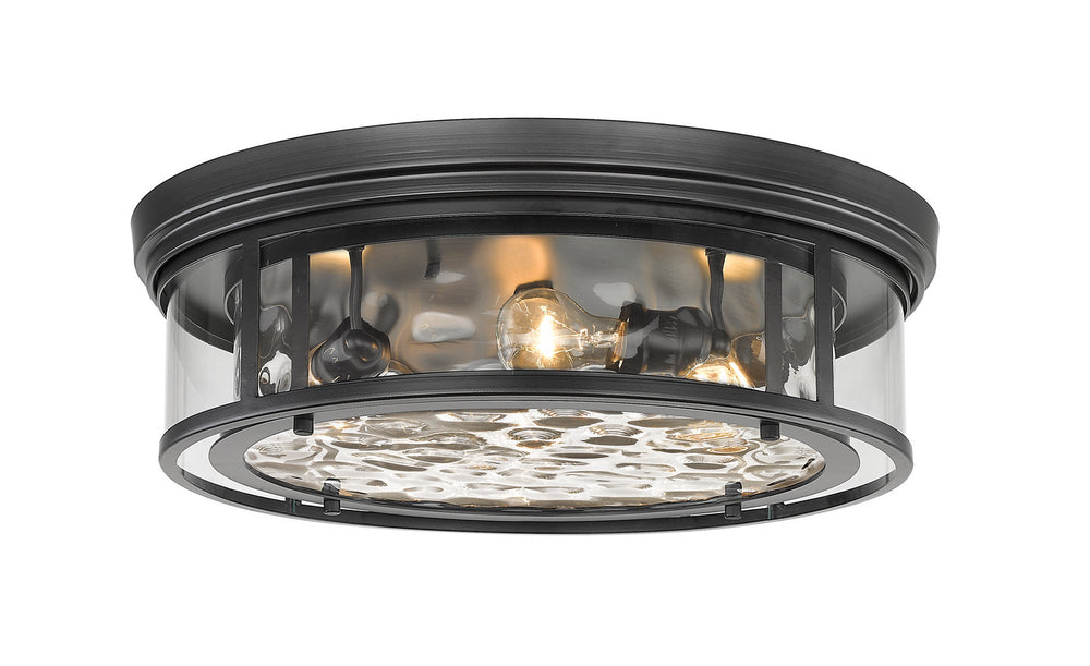 Z-Lite Canada - Four Light Flush Mount - Clarion - Matte Black- Union Lighting Luminaires Decor